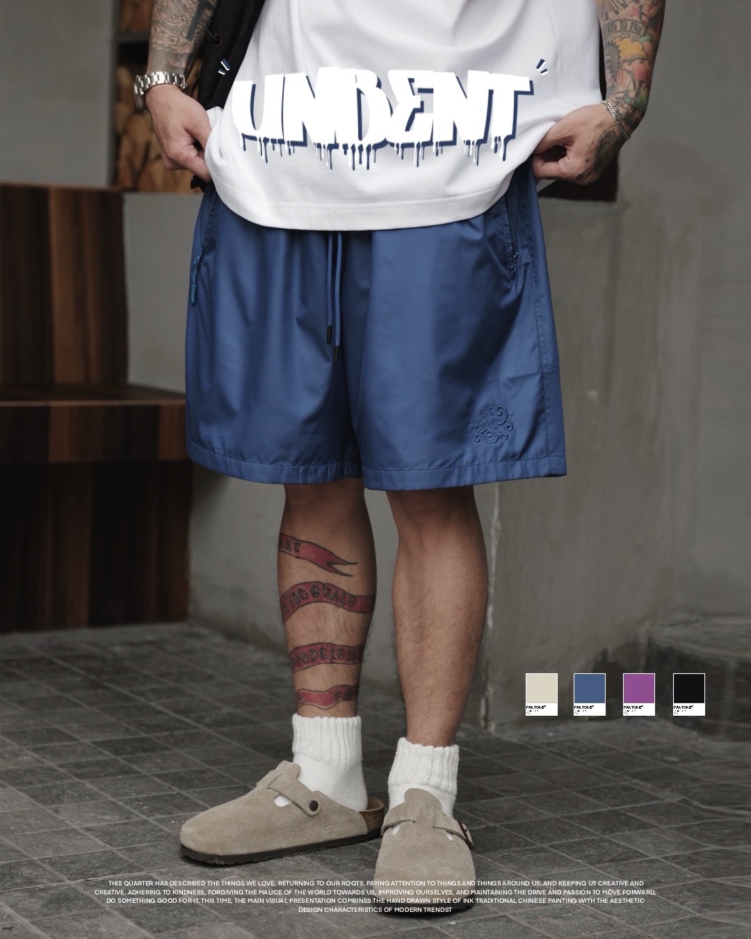 #預購 UNBENT 24SS 防水 抗UV 刺繡LOGO 口袋拉鍊 短褲 海灘褲 四色