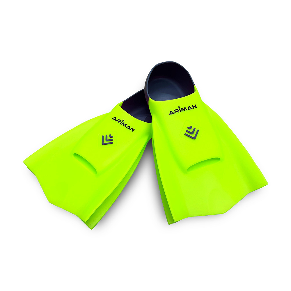 動力訓練短蛙鞋 - 熒光綠