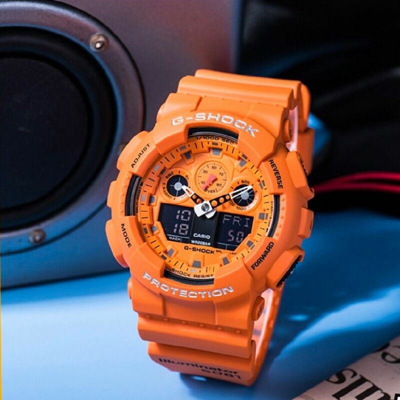 Casio G-Shock GA-100RS-4A 手錶  (香港行貨)