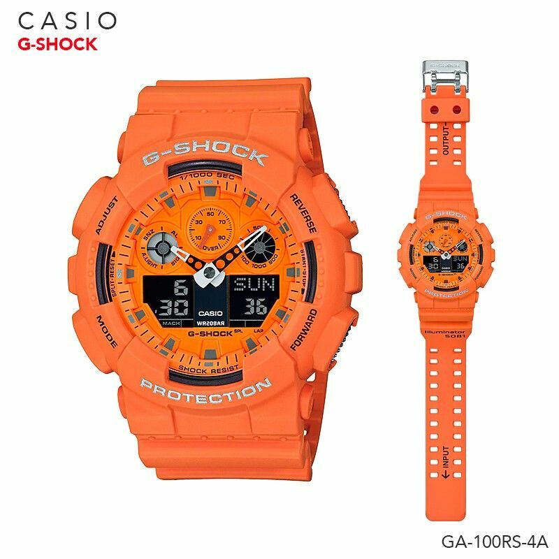 Casio G-Shock GA-100RS-4A 手錶  (香港行貨)
