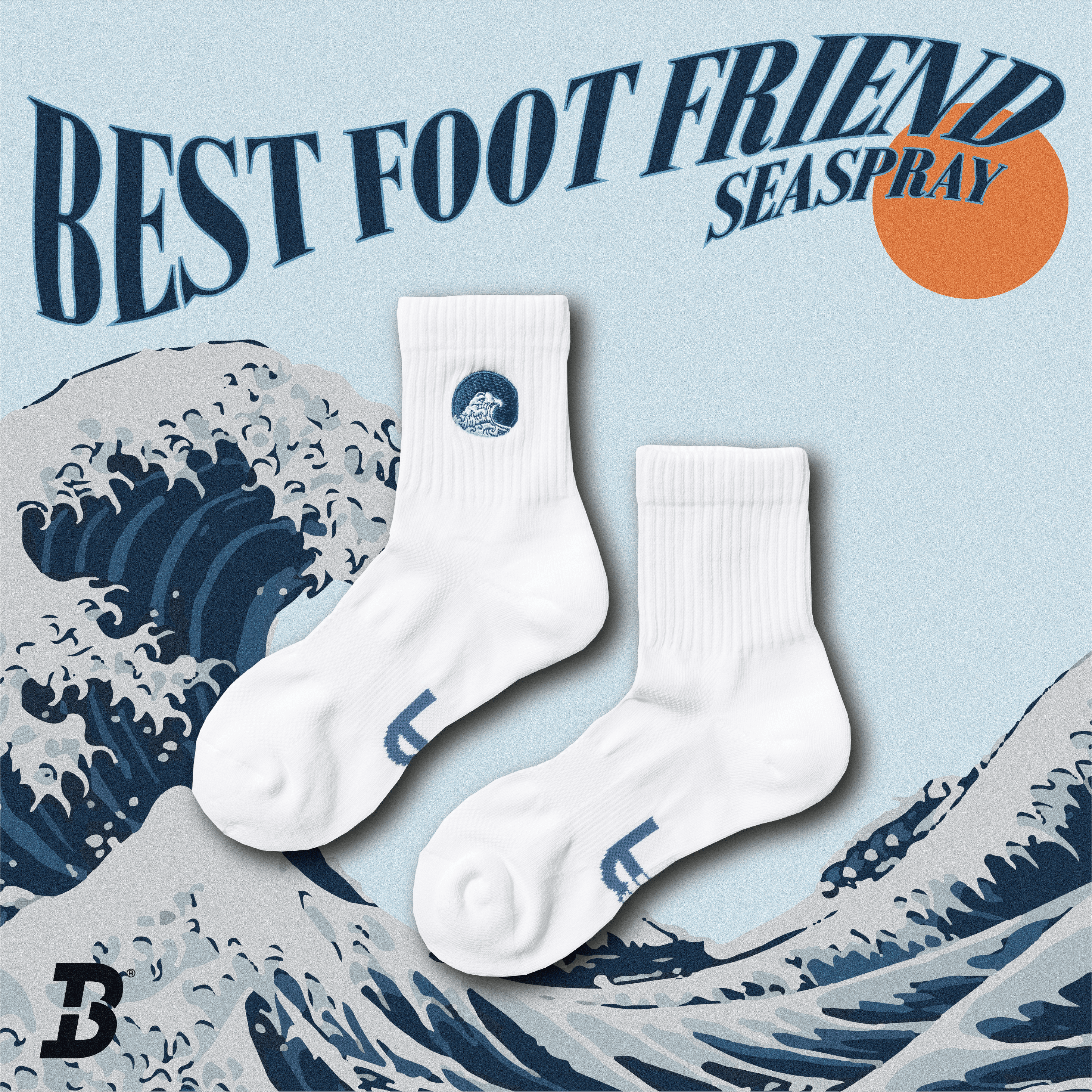 【Focus Store】現貨秒發 BFF  海浪電繡 "White" 白色 BF24099-WH