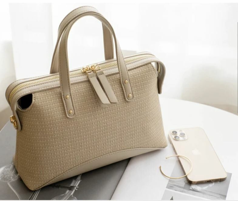 輕奢感網眼壓花 2way 手袋 (兩色入) 【日本直送】