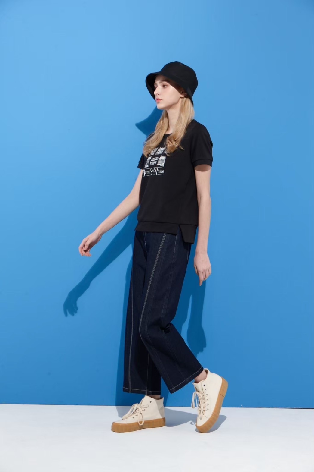 Sweet Home造型前短後長修身設計休閒棉T U6231