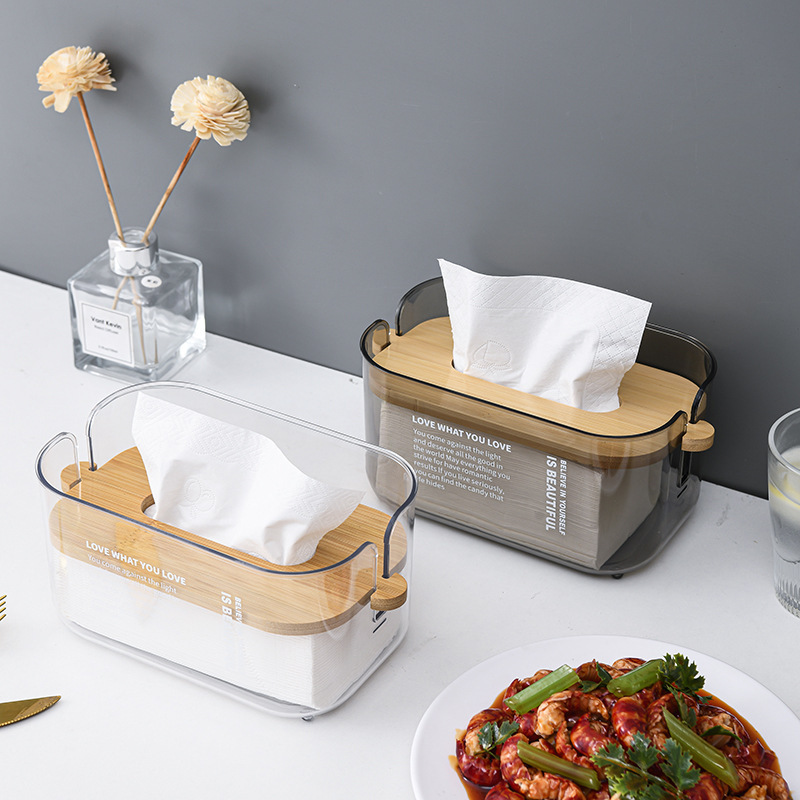 《4167》北歐風簡約升降透明字母面紙盒