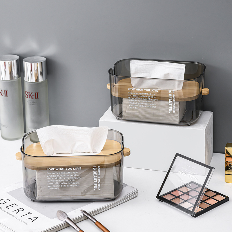 《4167》北歐風簡約升降透明字母面紙盒