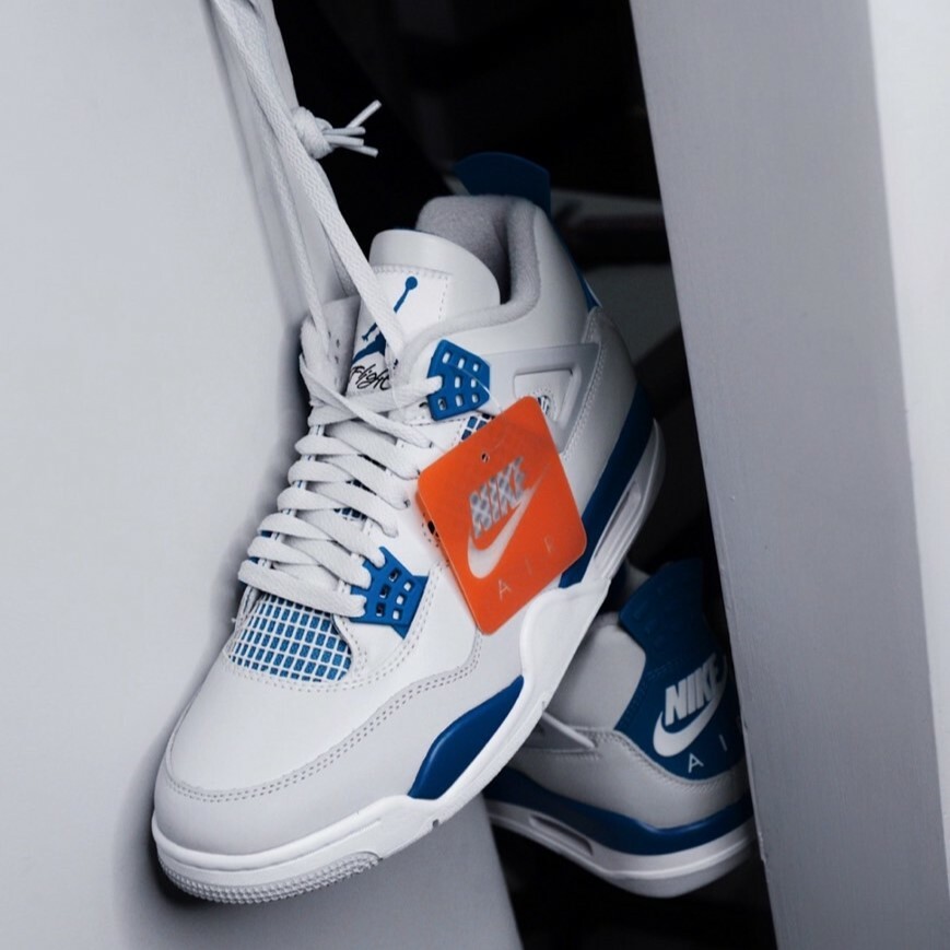 Nike Air Jordan 4 AJ4 “ MILITARY BLUE ” 經典白藍 復刻 4代 GS/男版 HF4281141/FV5029141