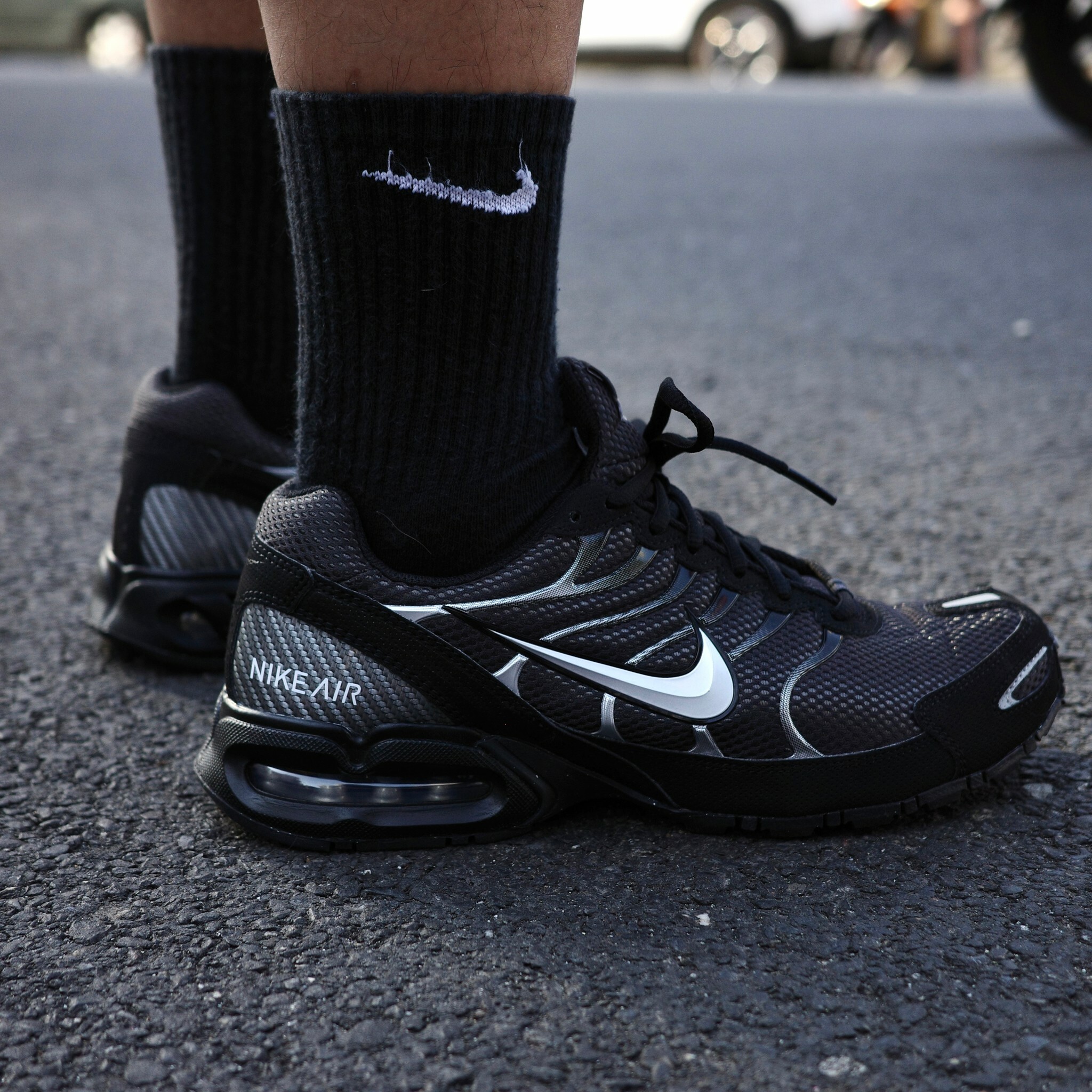 Nike Air Max Torch 4 "Black Silver" 黑銀 氣墊 反光 卡夢 休閒鞋 343846-002