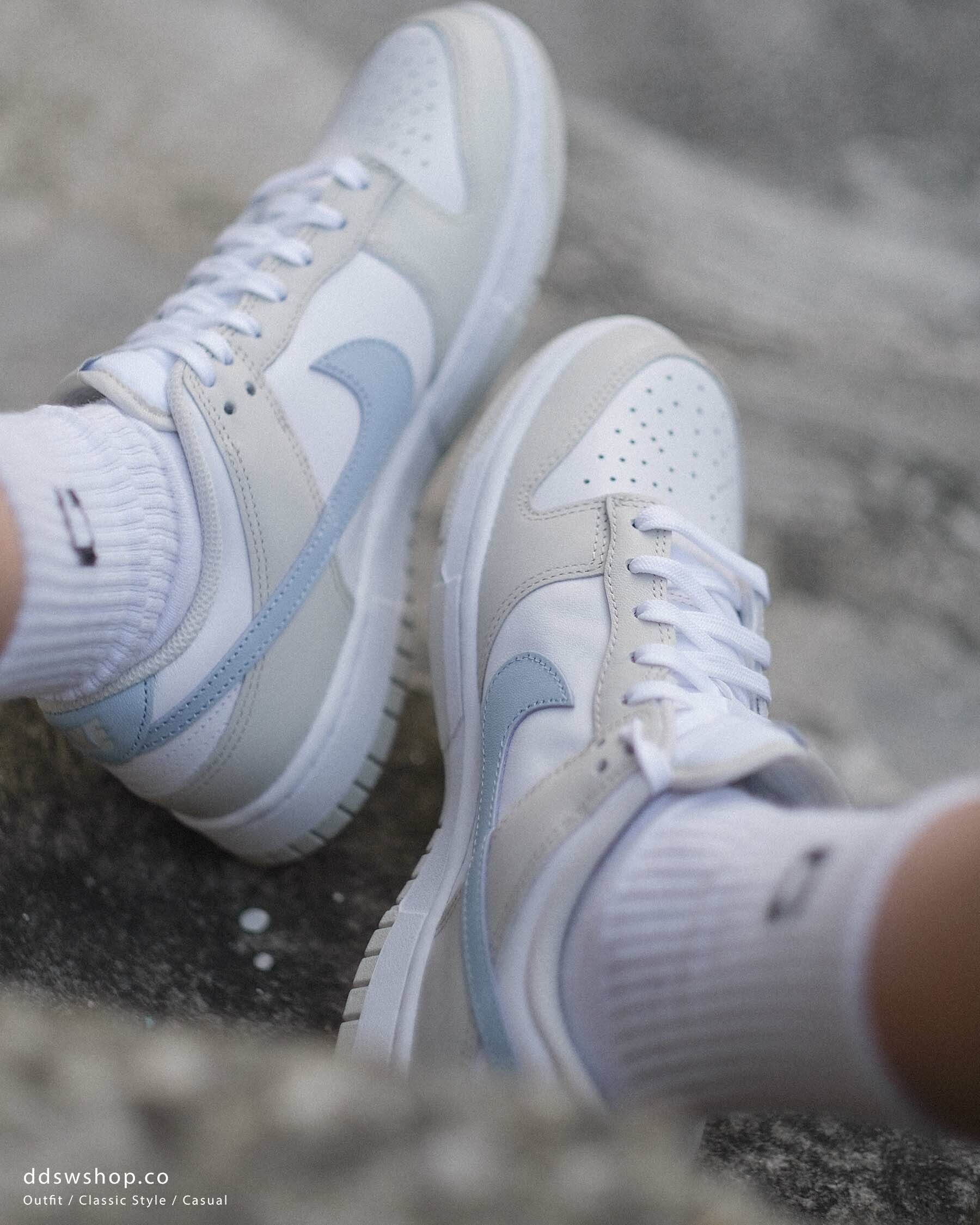 Nike Dunk Low W 寶寶藍 小勾勾 HF0023-100