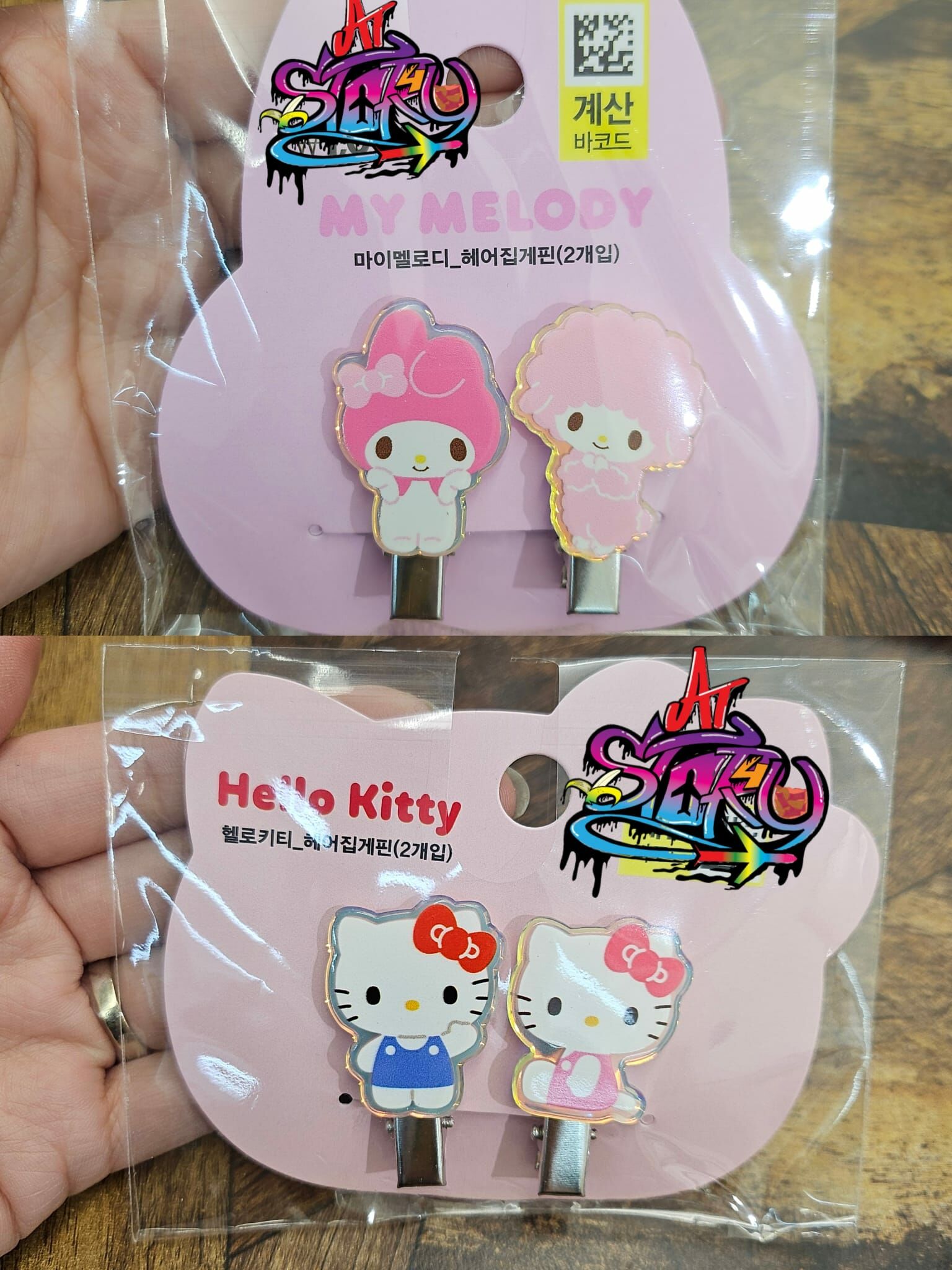 韓國 Hello Kitty/ My Melody髮夾 (K5/DA756)