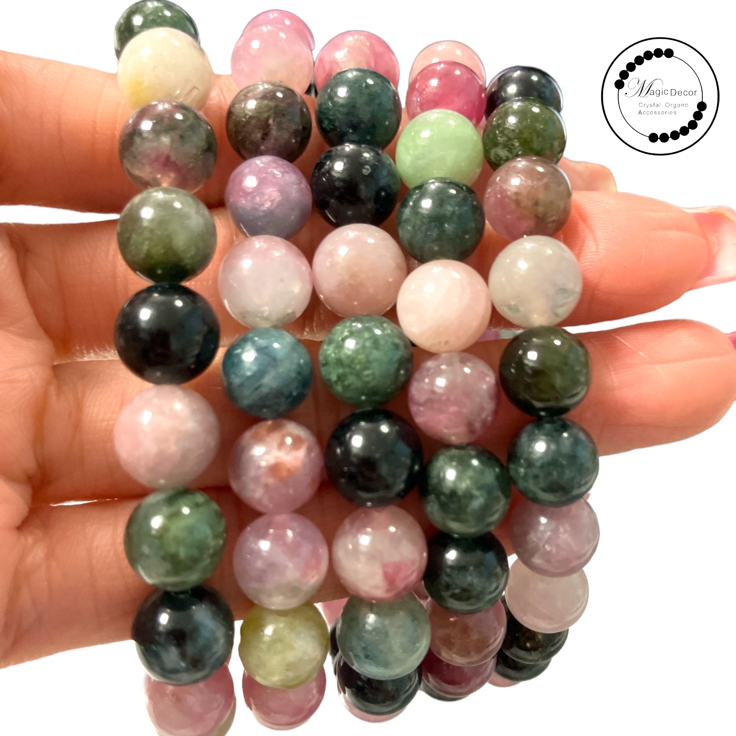 260117 - C57 8mm+老礦彩碧璽手串