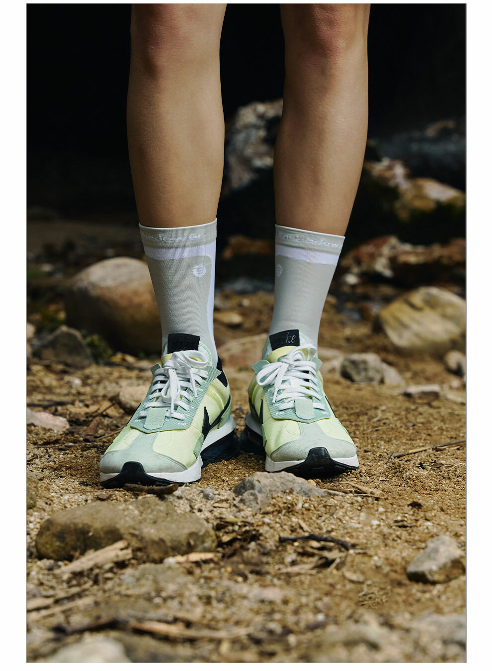 ENshadower隱蔽者 拼接親膚透氣中筒襪子