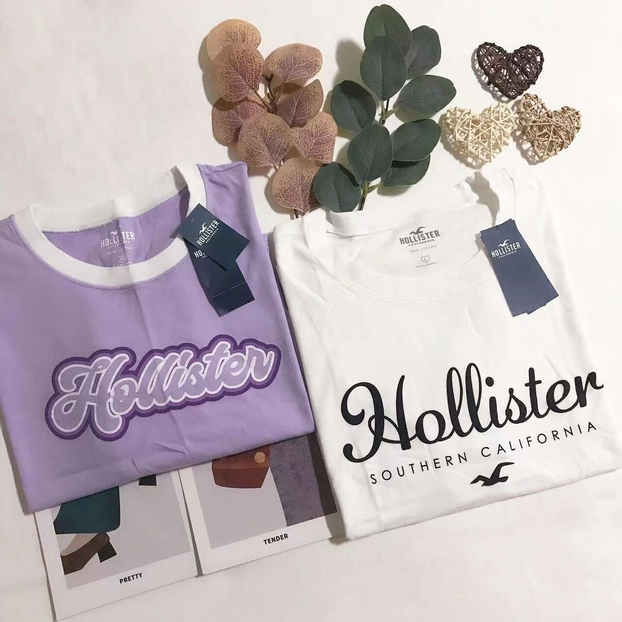 HOLLISTER CROPPED LOGO TEE