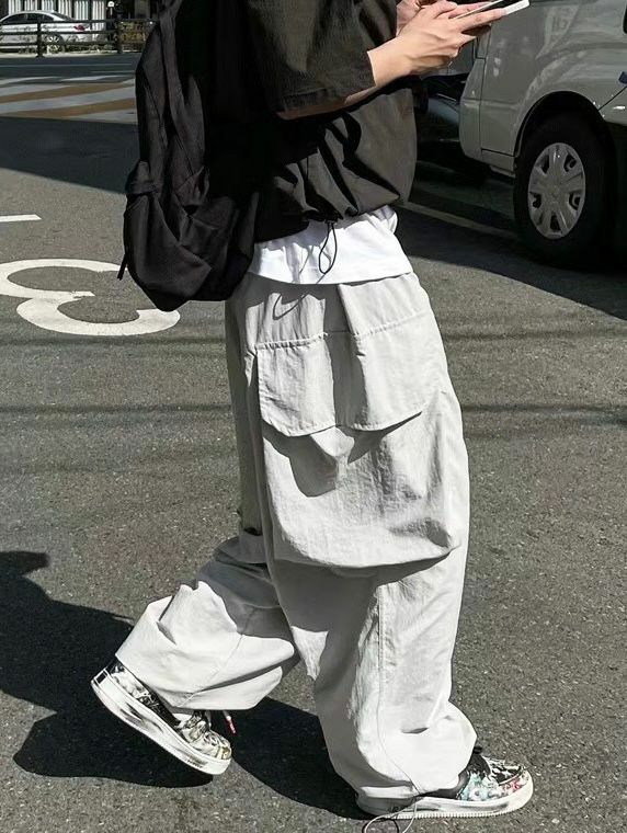 風褸料工裝可束腳褲 P1989