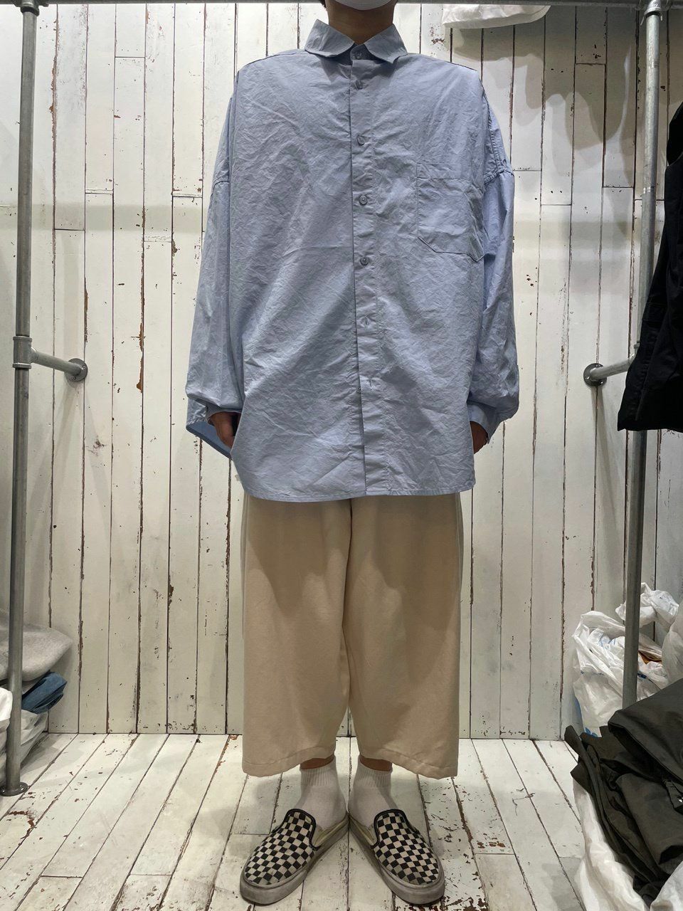 淨色袋口長袖恤衫 FARMERS-014S