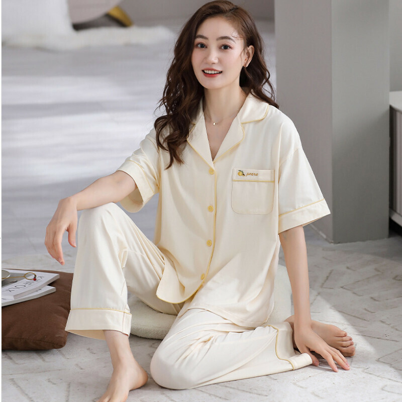爆款短袖長褲睡衣套裝【M-XXL碼 LG-1204】【下單后聯絡客服確認發貨尺碼 】