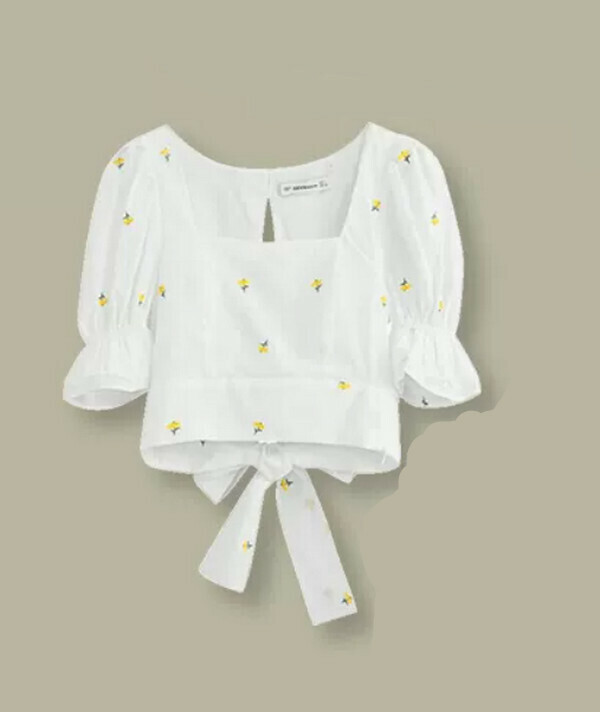 Daisy Shirt Top#Single Piece (White) (M-4XL) (Contact customer service to confirm size after placing an order) 