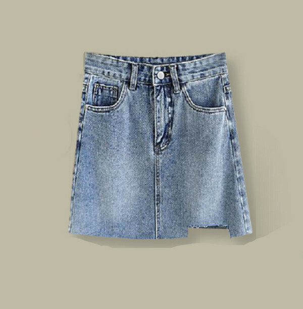Denim Skirt #Single Piece (Blue) (M-4XL) (Contact customer service to confirm size after placing an order) 