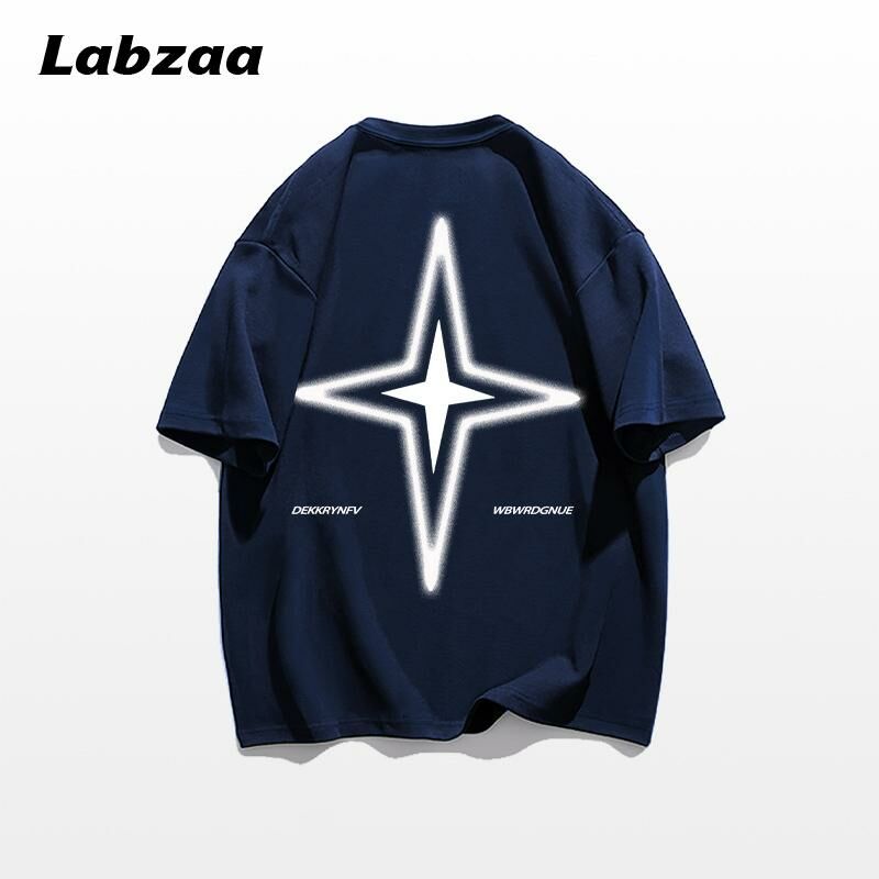 激抵休閒寬鬆短袖T恤( S-3XL碼 藏青色)【下單後請聯絡客服確認發貨尺碼】