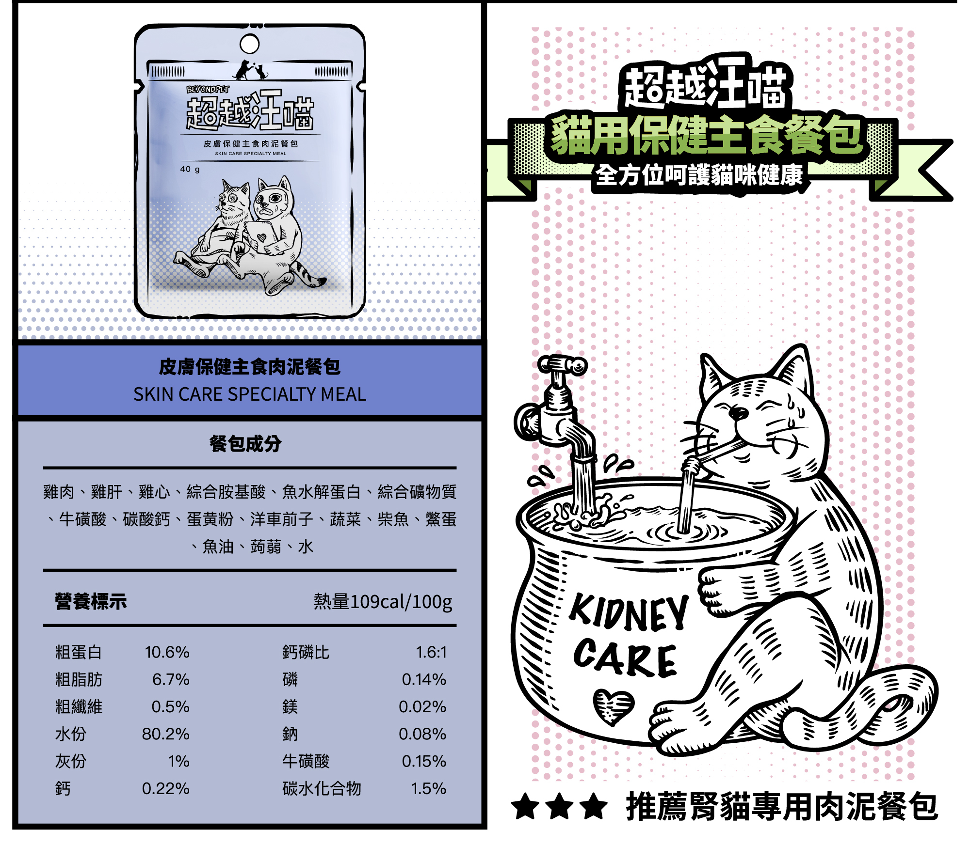 超越汪喵保健主食肉泥餐包