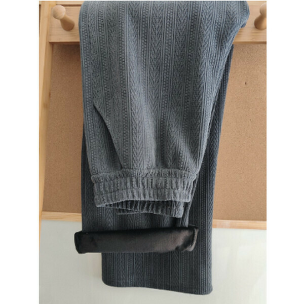 High-waisted straight-leg slim knitted wide-leg pants [Wheat Ears and Fleece - Gray] [S-XL size] [Contact customer service to confirm size after placing an order]
