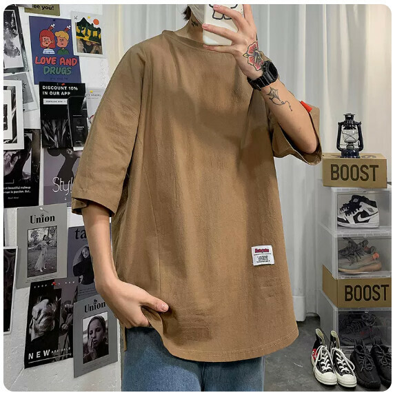 熱賣短袖T恤男（卡色【M_5XL碼】（下單後聯繫客服確認發貨尺碼）