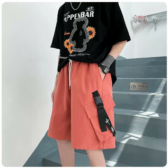 熱賣短褲男夏季（桔紅色【M_5XL碼】（下單後聯繫客服確認發貨尺碼）