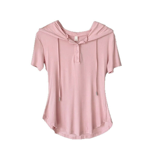 Age-reducing hooded top#Single piece (pink) (M-4XL) (Contact customer service to confirm size after placing an order) 