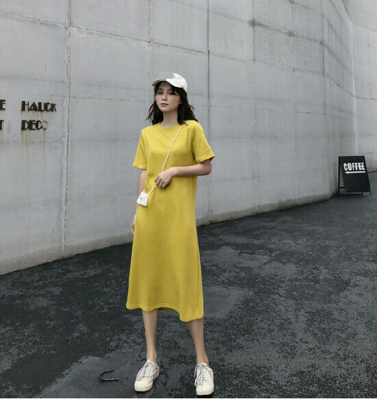 Long Dress [Yellow] (M-3XL) (Contact customer service to confirm size after placing an order)