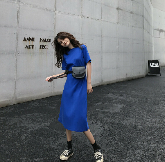 Long Dress [Blue] (M-3XL) (Contact customer service to confirm size after placing an order)