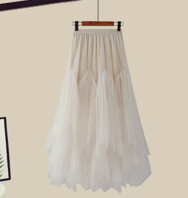 Skirt (single piece) (apricot) (size M-4XL) (contact customer service to confirm size after placing an order) 