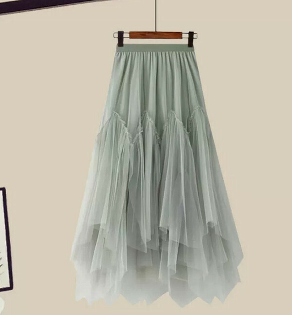 Skirt (single piece) (green) (size M-4XL) (contact customer service to confirm size after placing an order) 