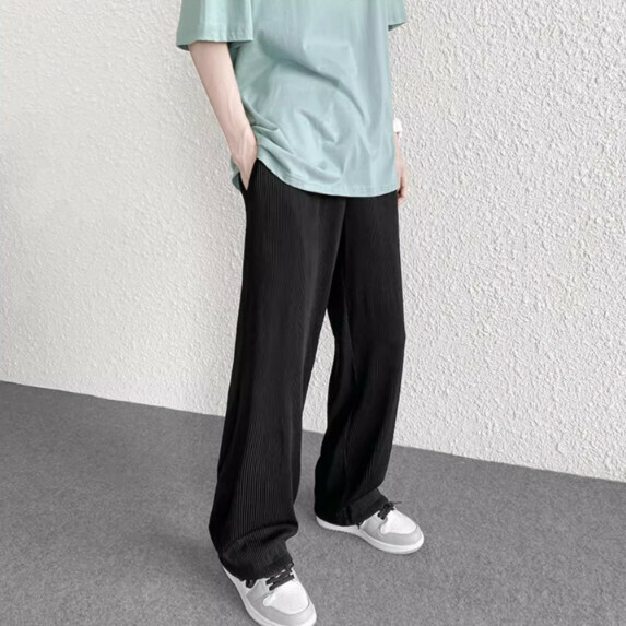 新款直筒長褲男夏季（黑色【M_5XL碼】（下單後聯繫客服確認發貨尺碼）