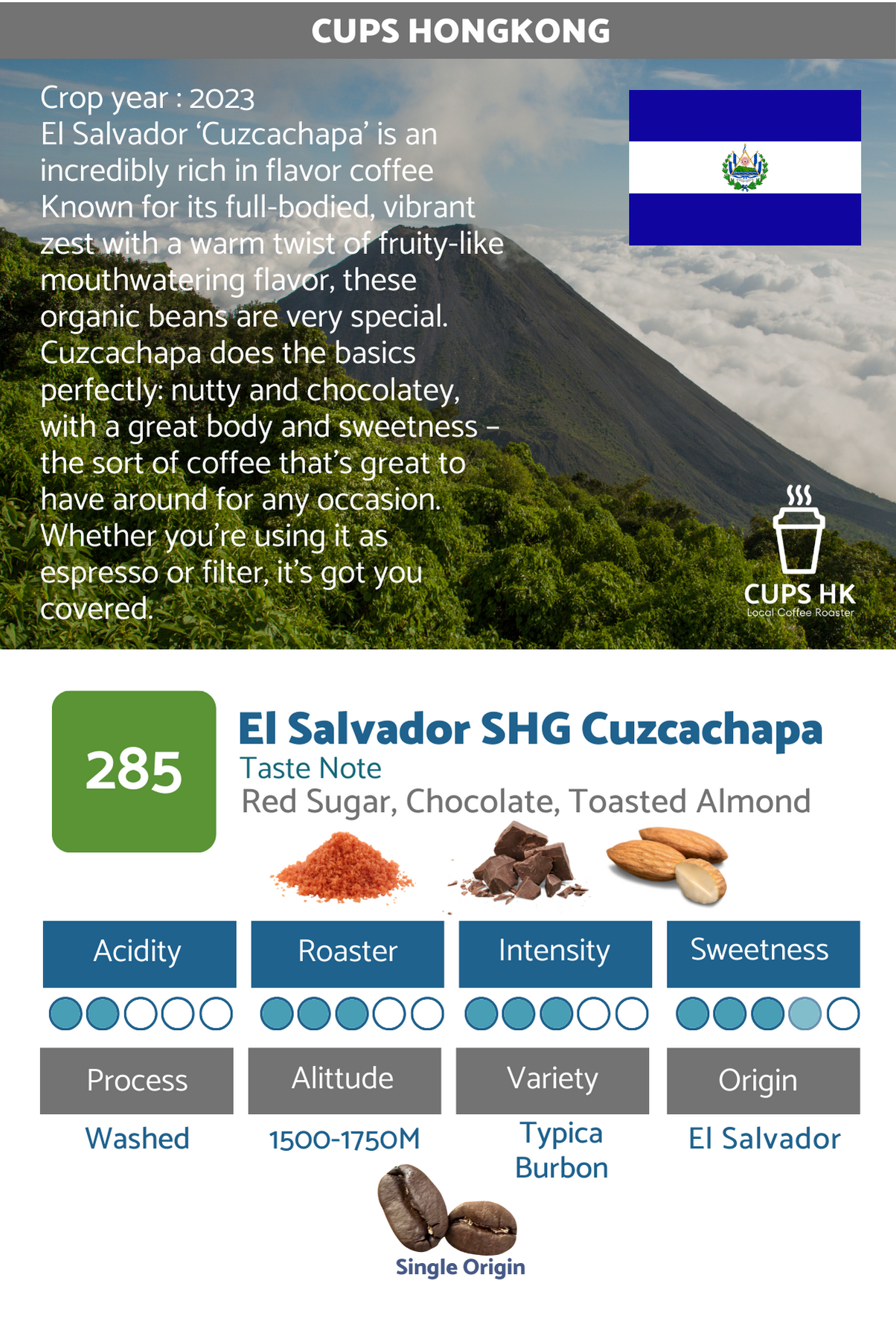 285 : 薩爾瓦多 El Salvador SHG Cuzcachapa