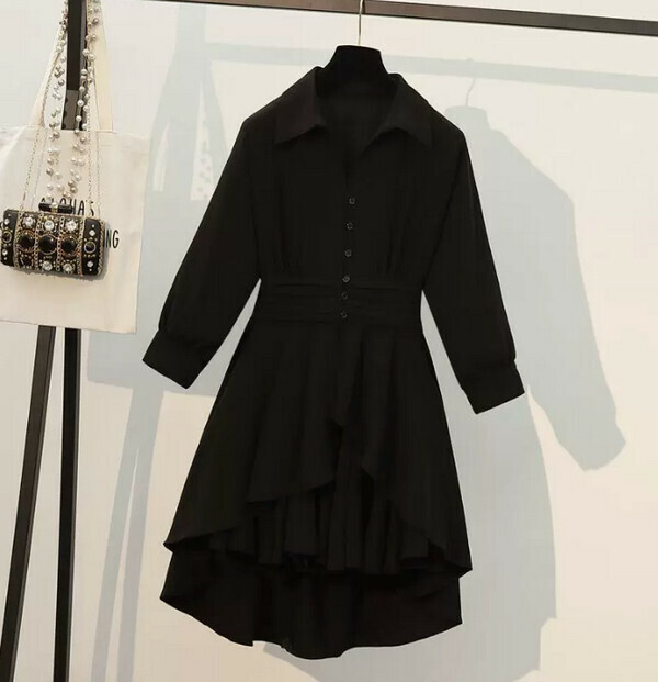 Irregular Skirt Top#Single Piece (Black) (M-4XL) (Contact customer service to confirm size after placing an order) 