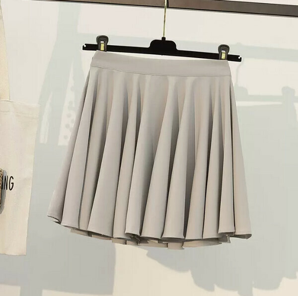 Pleated skirt#Single piece (gray) (M-4XL) (Contact customer service to confirm size after placing an order) 