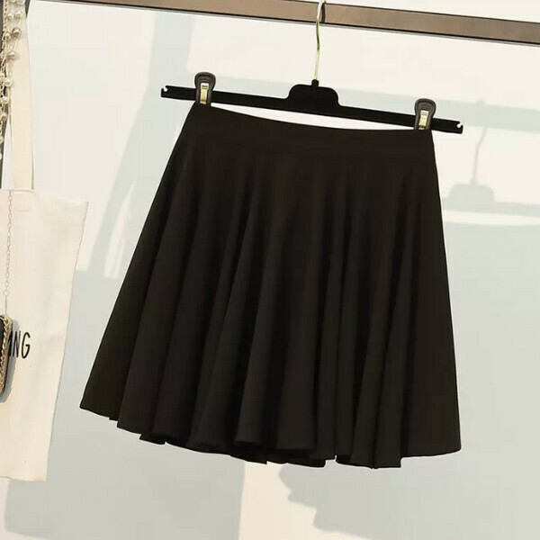 Pleated skirt#Single piece (black) (size M-4XL) (contact customer service to confirm size after placing an order) 