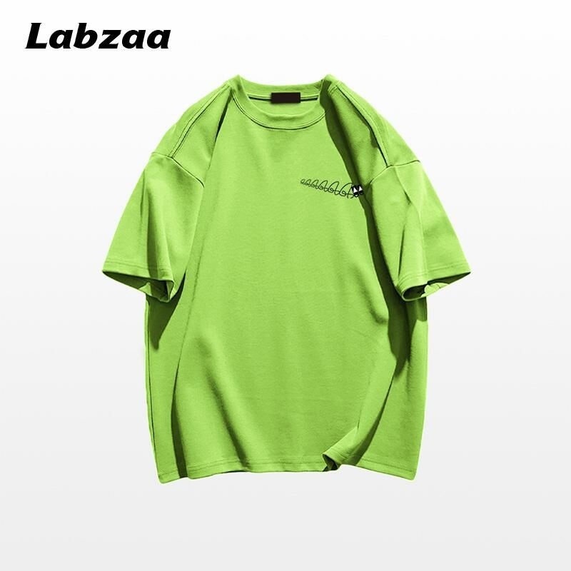 Casual loose short-sleeved T-shirt (M-3XL fluorescent green) [Please contact customer service to confirm the shipping size after placing an order]