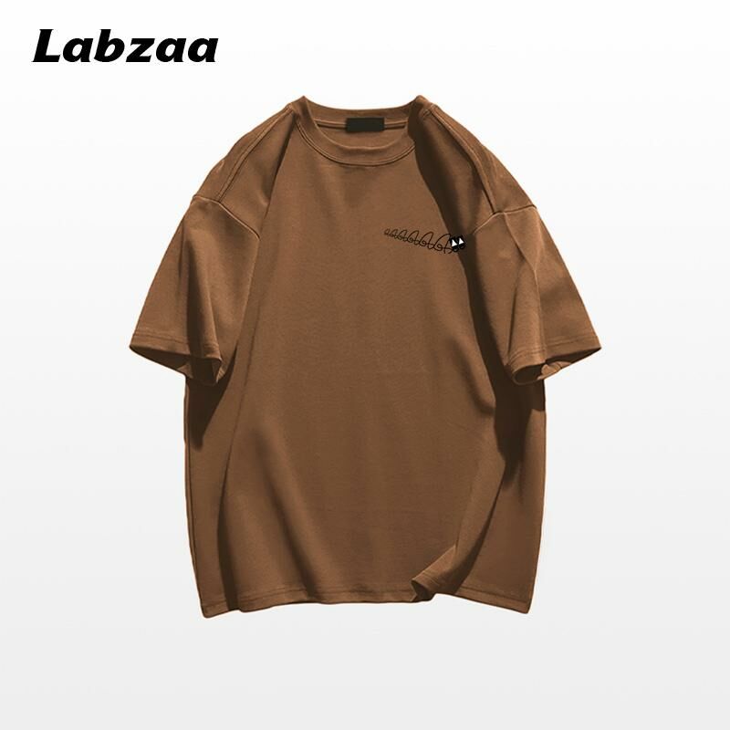 Casual loose short-sleeved T-shirt (M-3XL brown size) [Please contact customer service to confirm the shipping size after placing an order]