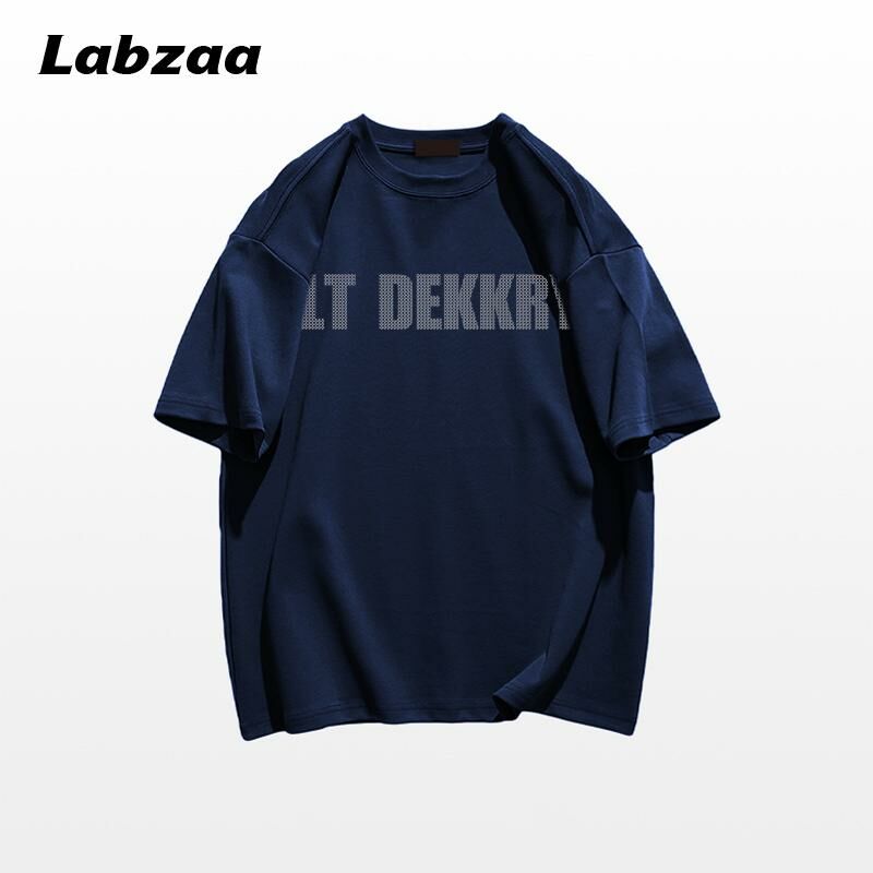 Casual loose short-sleeved T-shirt (M-3XL navy blue) [Please contact customer service to confirm the shipping size after placing an order]