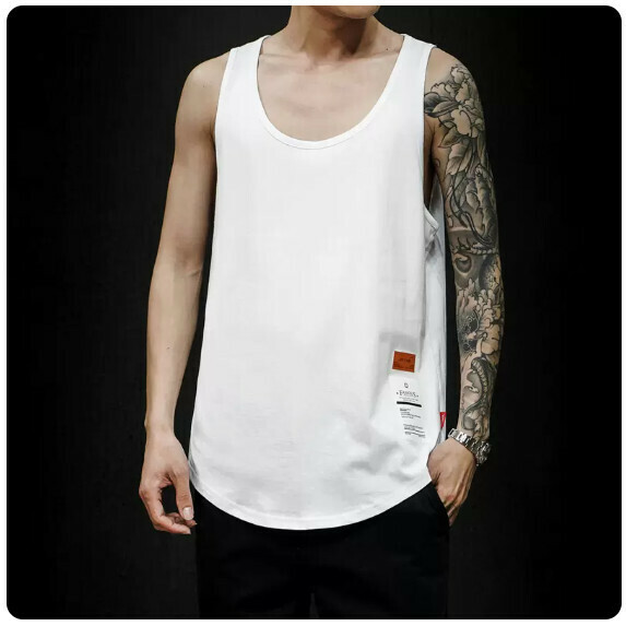 Solid color vest man (white [size M_5XL] (contact customer service to confirm the shipping size after placing an order)