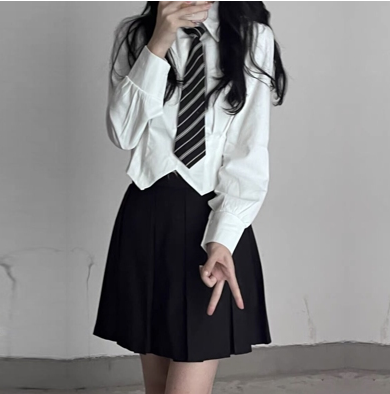 Slim Slim Long Sleeve Blouse (White) (Size: XS-XXL) (Contact Customer Service to Confirm Shipping Size after Placing Order)