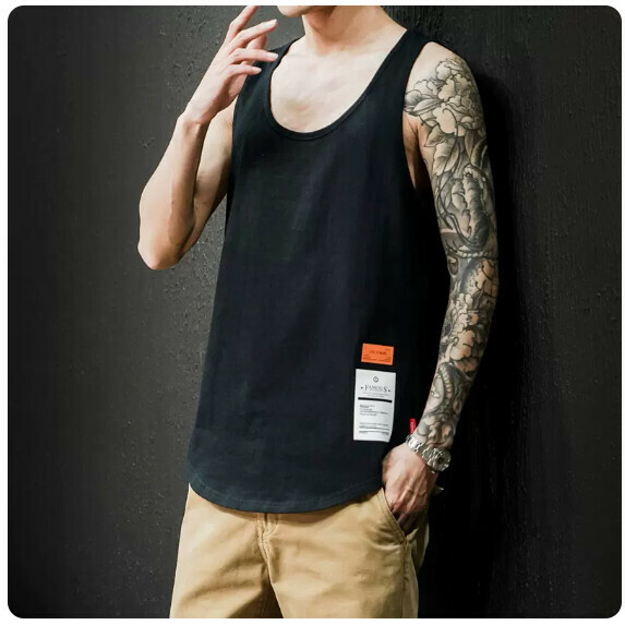 Solid color vest man (black [size M_5XL] (contact customer service to confirm the shipping size after placing an order)