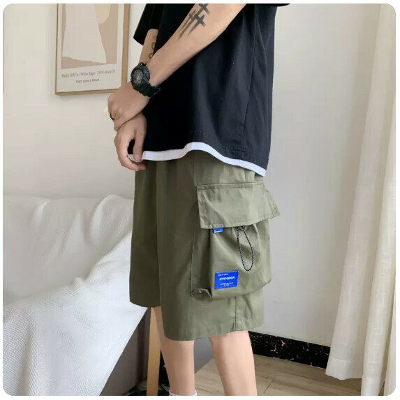 熱賣工裝短褲男夏季（軍綠色【M_4XL碼】（下單後聯繫客服確認發貨尺碼）