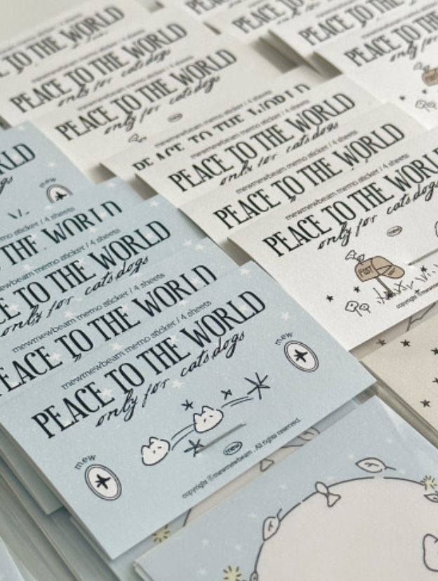 Mewmewbeam | 貓咪便箋 可書寫貼紙 (兩款可選)