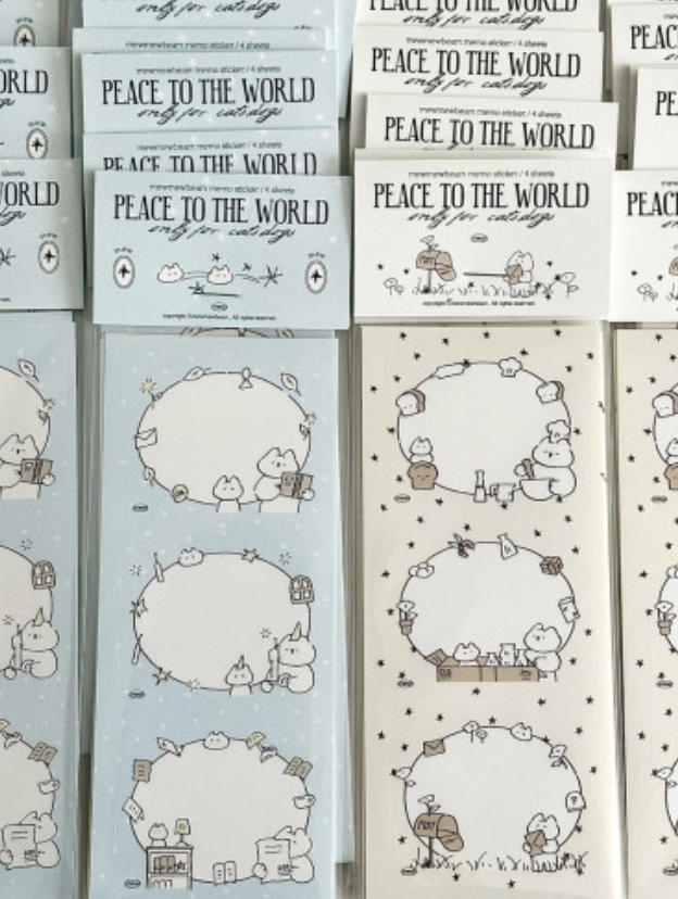 Mewmewbeam | 貓咪便箋 可書寫貼紙 (兩款可選)