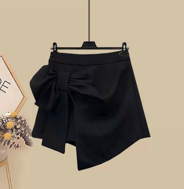 Bow skirt/single piece (black) (size M-4XL) (contact customer service to confirm size after placing an order) 