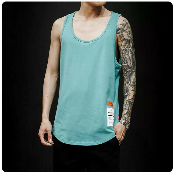 Solid color vest man (light green [size M_5XL] (contact customer service to confirm the shipping size after placing an order)
