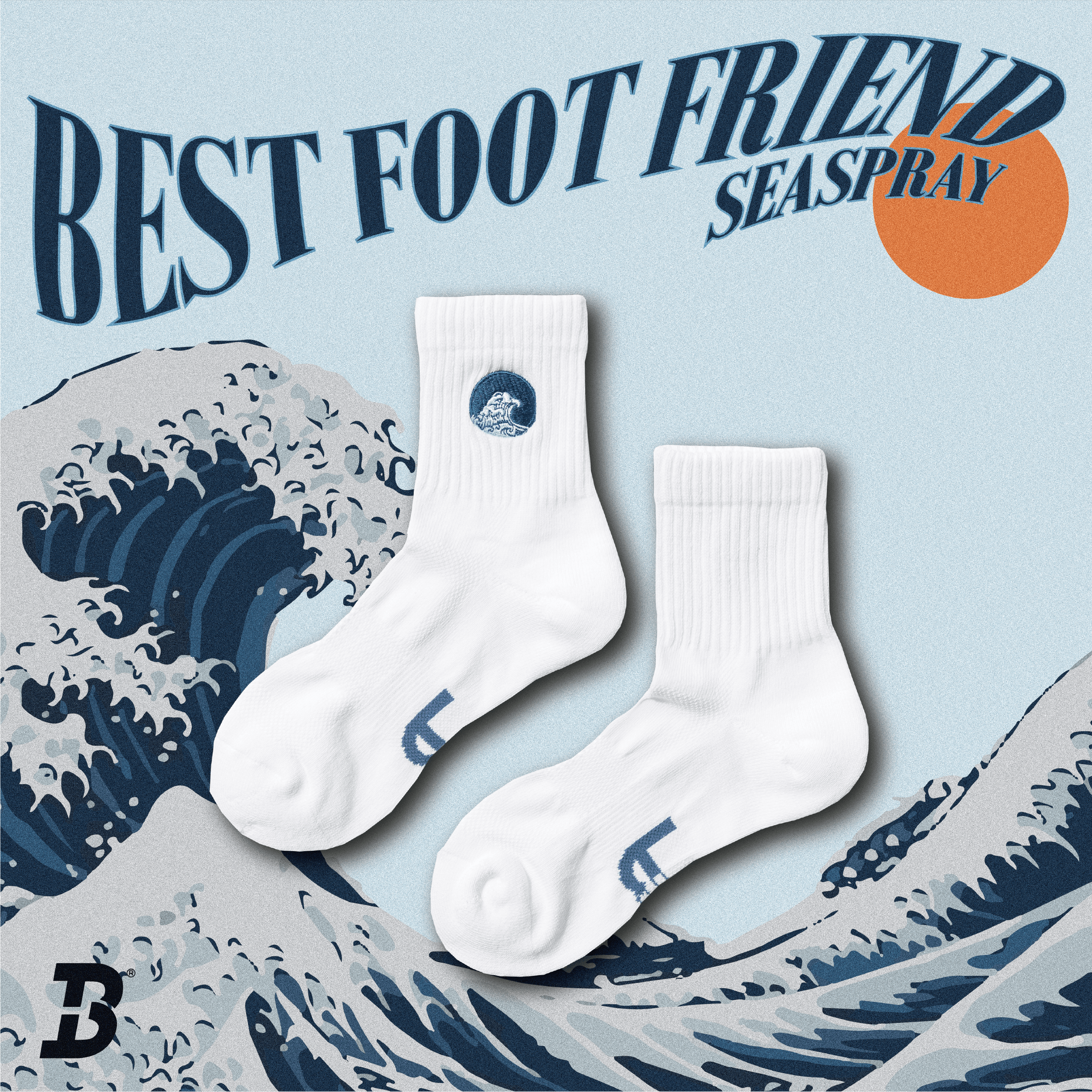 Seaspray Short 海浪電繡短襪_BF24099