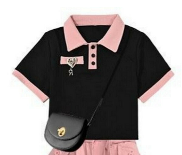 Women's Clothing - Short Sleeve # Single Piece (Black) (M-4XL) (Contact customer service to confirm size after placing an order) 