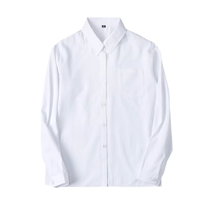 Solid color long-sleeved blouse (white) (size: XS-XXL) (contact customer service to confirm the shipping size after placing an order)
